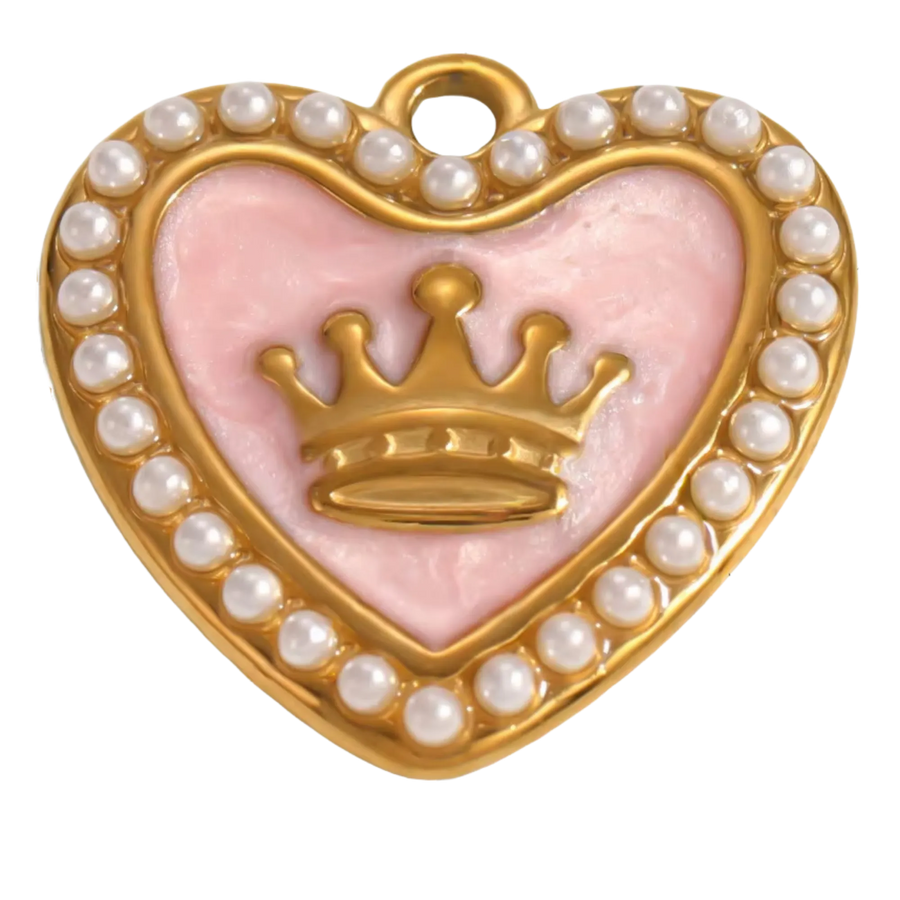 Cœur Couronne Perles