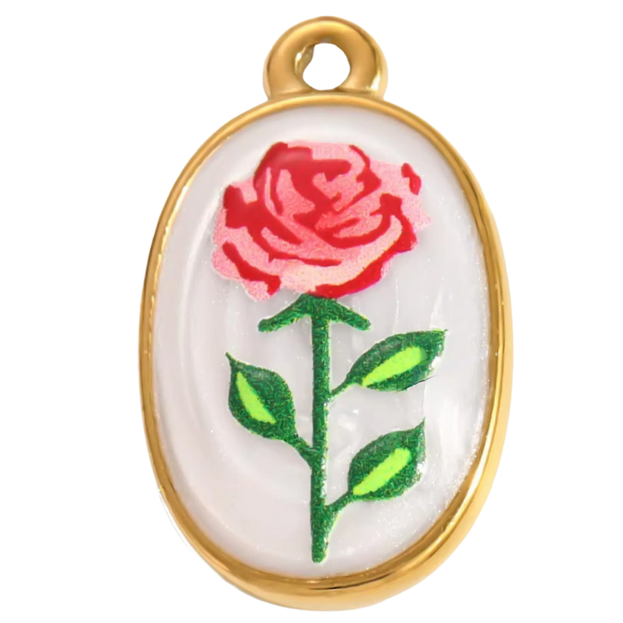 Ovale Rose Peinte